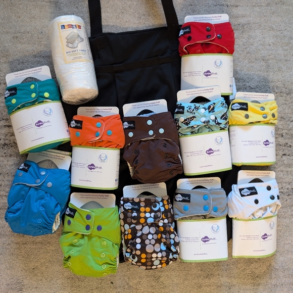 Funky fluff bamboo cloth diapers - Picture 2 of 4